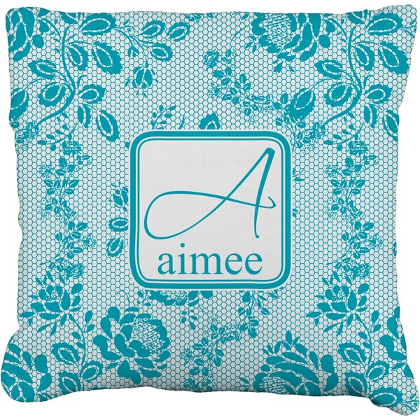 Custom Lace Faux-Linen Throw Pillow 26" (Personalized)