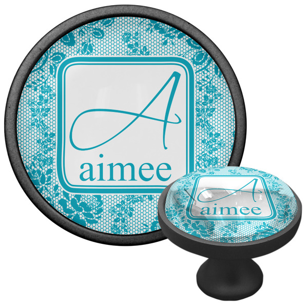 Lace Cabinet Knob - Black - Multi Angle