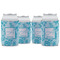 Lace Can Cooler (12 oz) - Set of 4 w/ Name and Initial