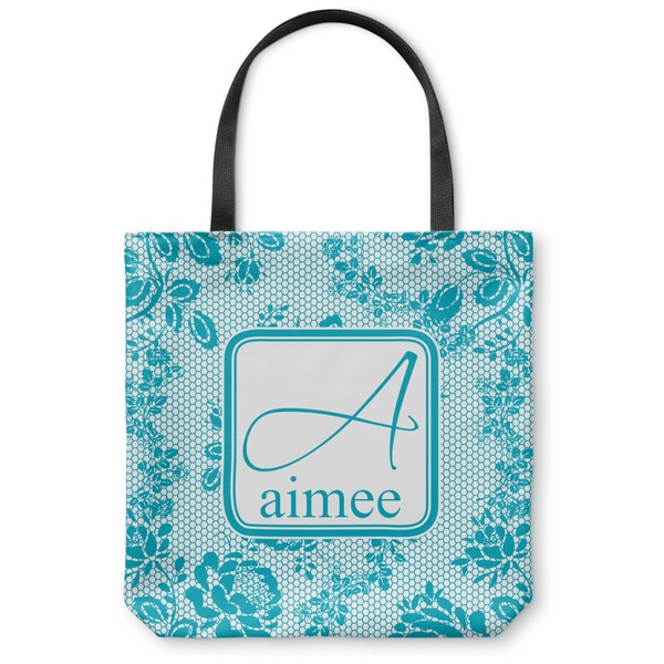 Custom Lace Canvas Tote Bag - Small - 13"x13" (Personalized)