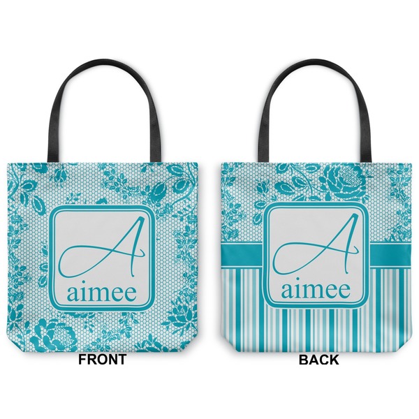 Lace Canvas Tote - Front and Back