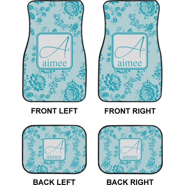Lace Car Floor Mats Set (2F + 2B)