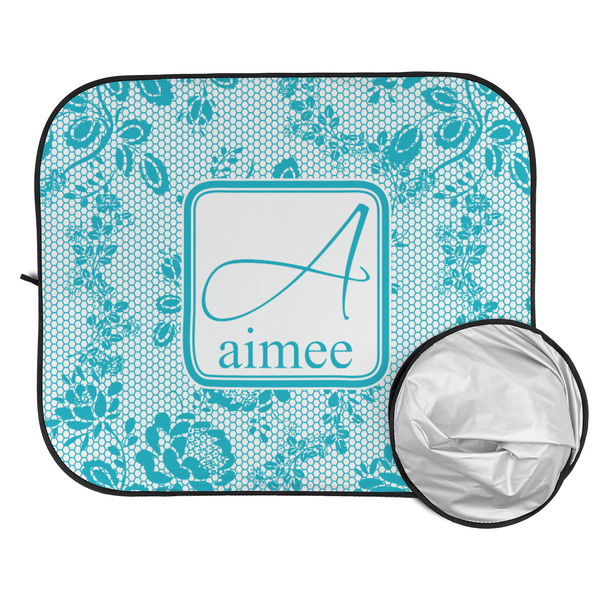 Lace Car Sun Shades - FOLDED & UNFOLDED