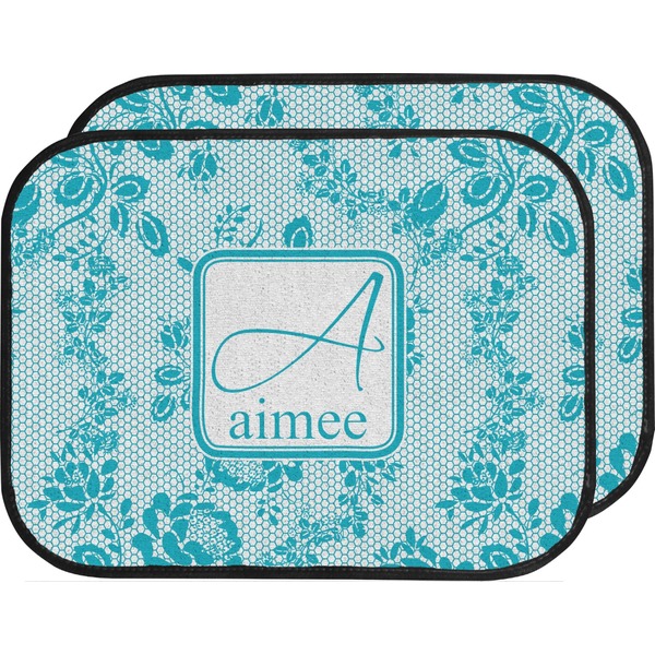 Custom Lace Car Floor Mats (Back Seat) (Personalized)