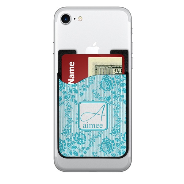 Custom Lace 2-in-1 Cell Phone Credit Card Holder & Screen Cleaner (Personalized)