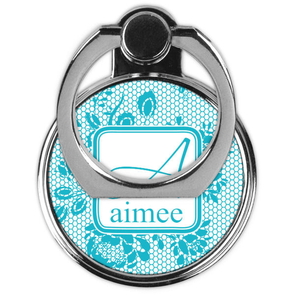 Lace Cell Phone Ring Stand & Holder - Front (Collapsed)