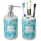 Lace Ceramic Bathroom Accessories Set (Personalized)