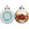 Lace Ceramic Christmas Ornament - Poinsettias (APPROVAL)