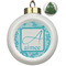 Lace Ceramic Christmas Ornament - Xmas Tree (Front View)