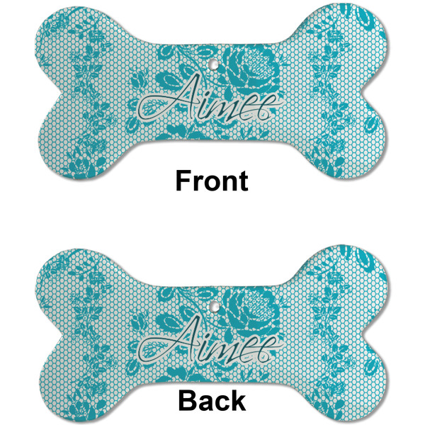 Lace Ceramic Flat Ornament - Bone Front & Back (APPROVAL)