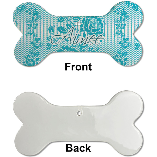 Lace Ceramic Flat Ornament - Bone Front & Back Single Print (APPROVAL)