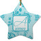 Lace Ceramic Flat Ornament - Star (Front)