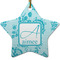 Lace Star Ceramic Ornament w/ Name and Initial