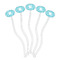 Lace Clear Plastic 7" Stir Stick - Oval - Fan