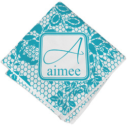 Lace Cloth Cocktail Napkin - Single w/ Name and Initial
