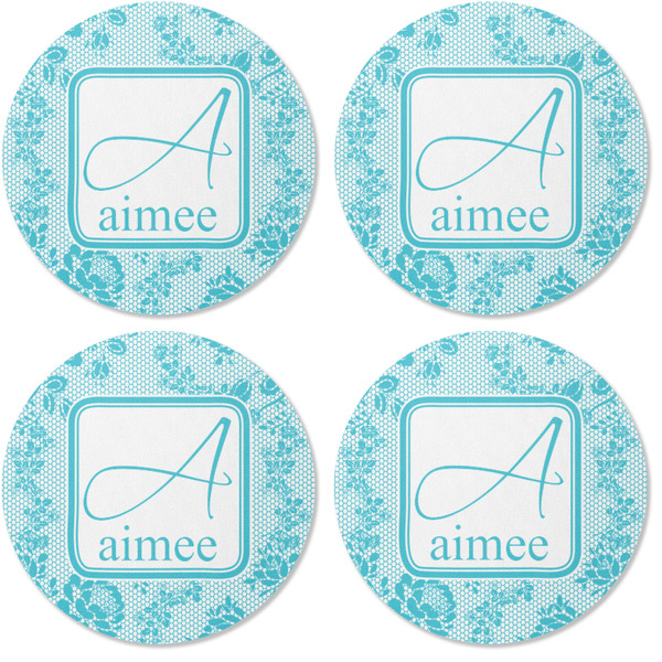 Lace Coaster Round Rubber Back - Apvl