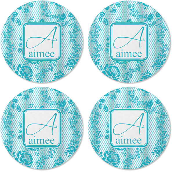 Lace Coaster Round Rubber Back - Apvl