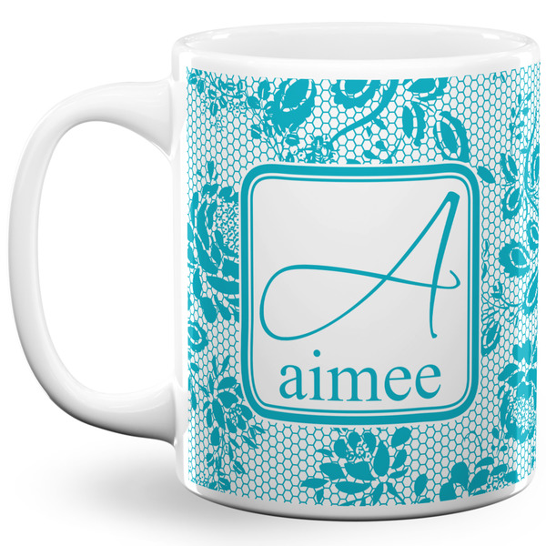 Custom Lace 11 Oz Coffee Mug - White (Personalized)