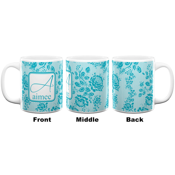 Lace Coffee Mug - 11 oz - White APPROVAL