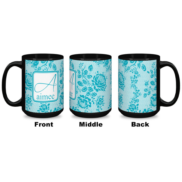 Lace Coffee Mug - 15 oz - Black APPROVAL