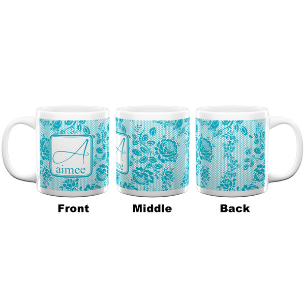 Lace Coffee Mug - 20 oz - White APPROVAL