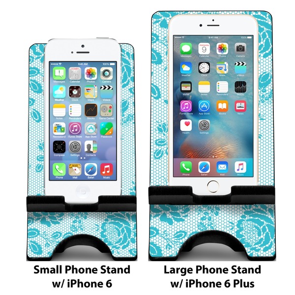 Lace Compare Phone Stand Sizes - with iPhones