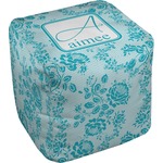 Lace Cube Pouf Ottoman (Personalized)