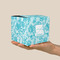 Lace Cube Favor Gift Box - On Hand - Scale View