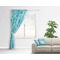 Lace Curtain With Window and Rod - in Room Matching Pillow