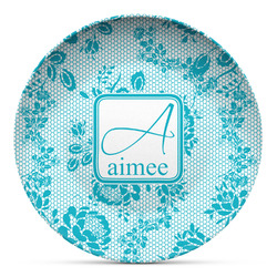 Lace Microwave Safe Plastic Plate - Composite Polymer (Personalized)