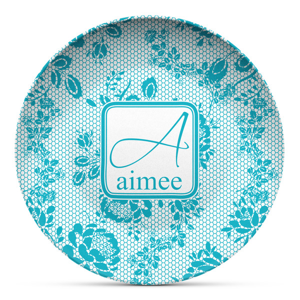 Custom Lace Microwave Safe Plastic Plate - Composite Polymer (Personalized)