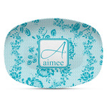 Lace Plastic Platter - Microwave & Oven Safe Composite Polymer (Personalized)
