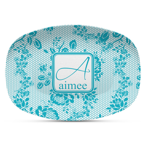 Custom Lace Plastic Platter - Microwave & Oven Safe Composite Polymer (Personalized)
