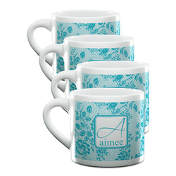 Lace Double Shot Espresso Cups - Set of 4 (Personalized)