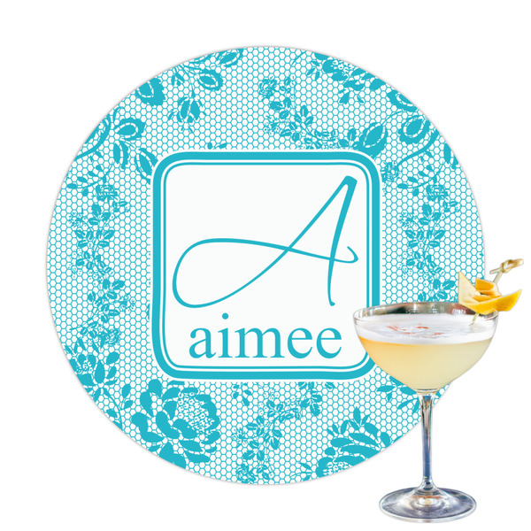 Custom Lace Printed Drink Topper - 3.25" (Personalized)