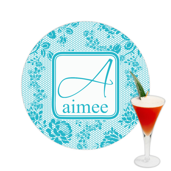 Custom Lace Printed Drink Topper -  2.5" (Personalized)