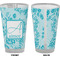 Lace Pint Glass - Full Color - Front & Back Views