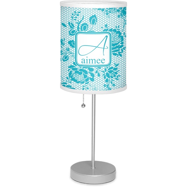Custom Lace 7" Drum Lamp with Shade Linen (Personalized)