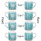 Lace Espresso Cup - 6oz (Double Shot Set of 4) APPROVAL