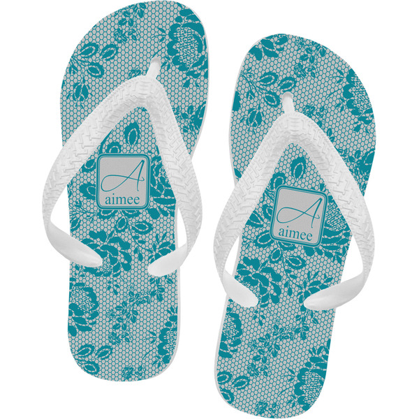 Custom Lace Flip Flops - XSmall (Personalized)
