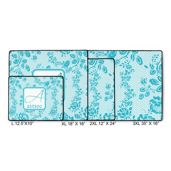 Lace Gaming Mats - SIZE CHART