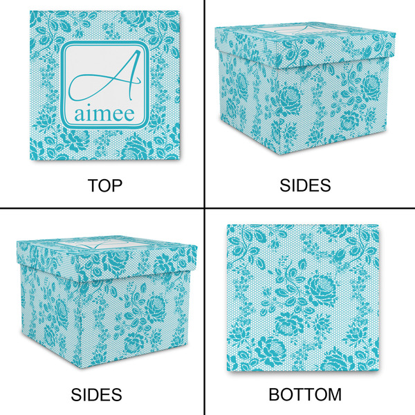 Lace Gift Boxes with Lid - Canvas Wrapped - Large - Approval