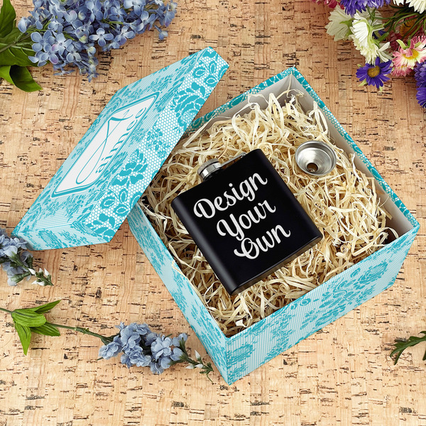 Lace Gift Boxes with Lid - Canvas Wrapped - Large - In Context