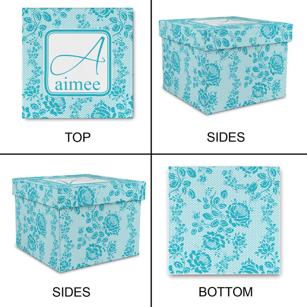 Lace Gift Boxes with Lid - Canvas Wrapped - Medium - Approval