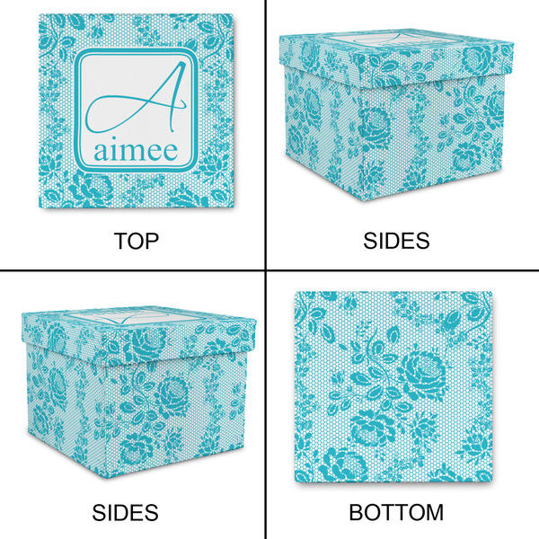 Lace Gift Boxes with Lid - Canvas Wrapped - Small - Approval