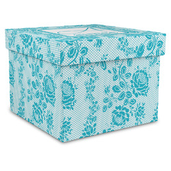 Lace Gift Box with Lid - Canvas Wrapped - XX-Large (Personalized)