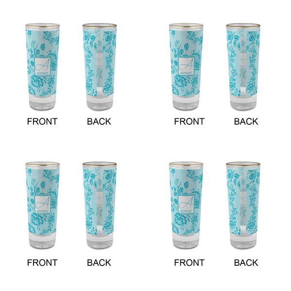 Lace Glass Shot Glass - 2 oz - Set of 4 - APPROVAL