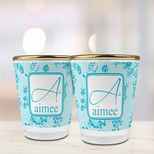 Lace Glass Shot Glass - with gold rim - LIFESTYLE