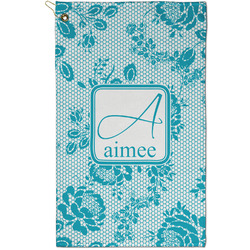 Lace Golf Towel - Poly-Cotton Blend - Small w/ Name and Initial