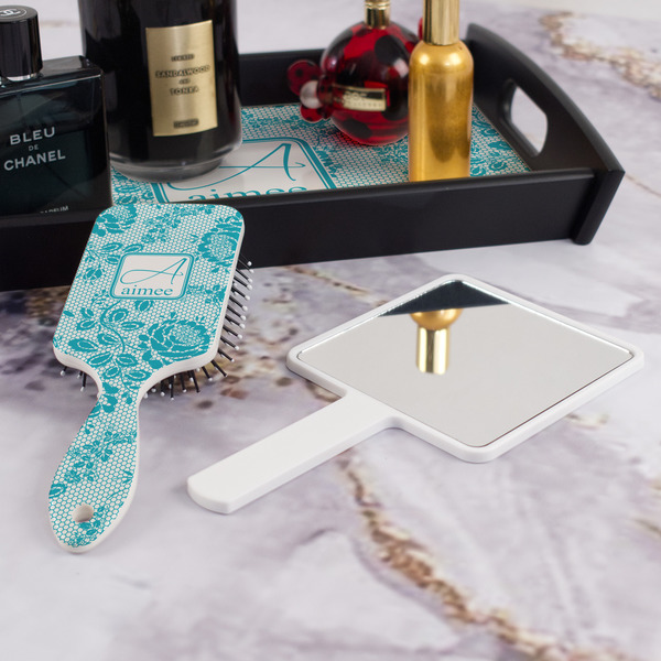 Lace Hair Brush - With Hand Mirror
